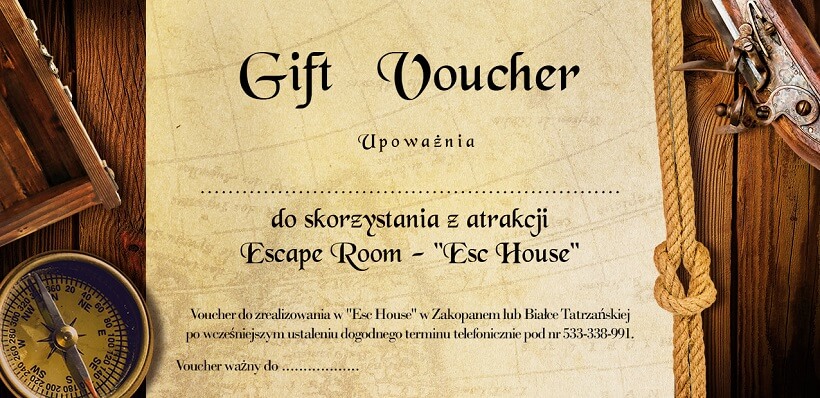 Voucher Escape Room Zakopane